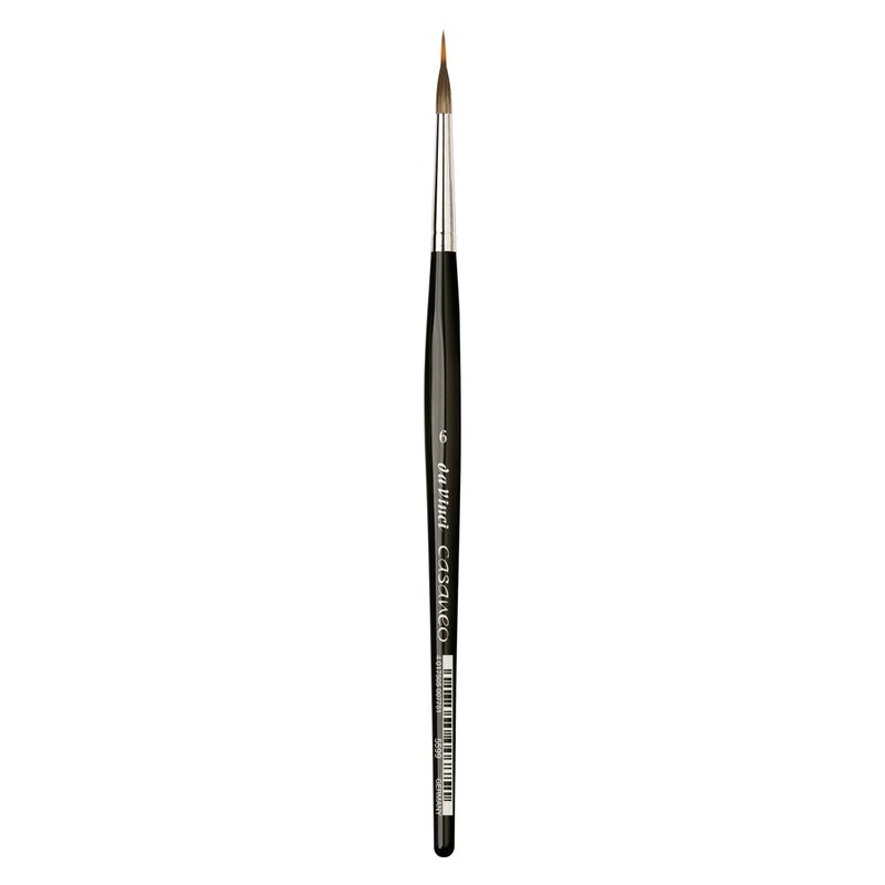 da Vinci Watercolor Series 5599 Size 6 - Inlaid Liner - Casaneo New Wave Synthetics - Vegan - Made in Germany, (Model: 5599-6) - Image 1